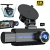 3 Channel Dash Cam, 4K/2.5K+1440P Dash Cam Front and Rear Inside