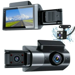 3 Channel Dash Cam Front and Rear, 1080P Dash Camera for Cars